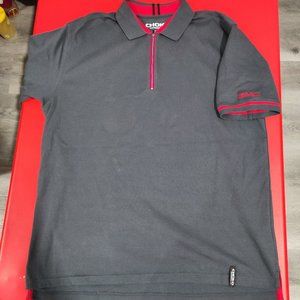 Choko Authentics Oasis 1/4 zip up polo shirt grey GMC logo men's size L